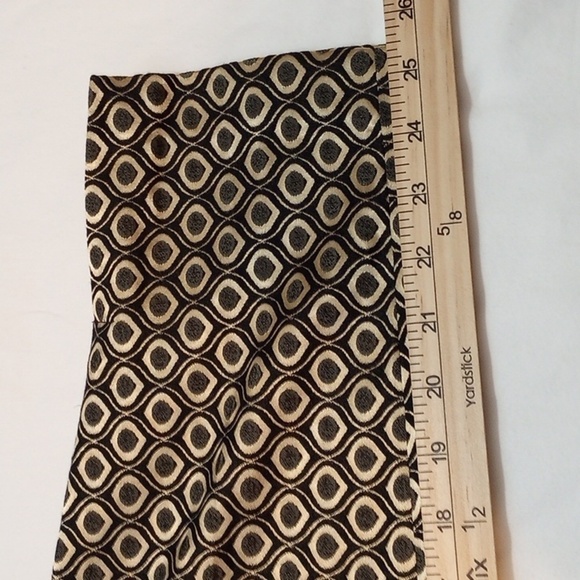 Anthropologie Womens Trousers Sz S Gold Black Dress Pants Slit Office Pull On - Picture 8 of 9